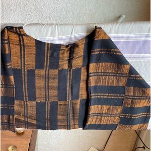 Sarah Kuenyefuh (Ghana) handmade imported silk long-sleeved croptop.